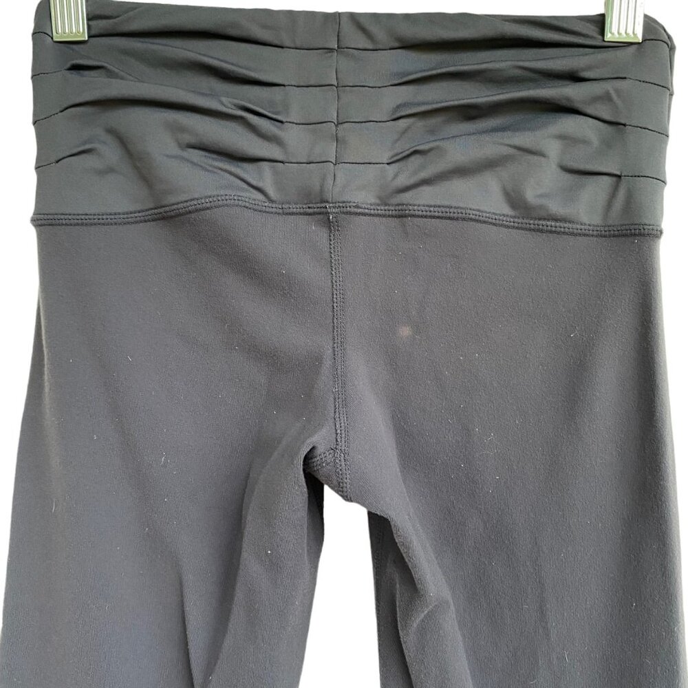 Lululemon Embrace Crop Capri Legging Womens size 4 Gray Ruched Pin Tuck Athletic - Picture 4 of 10